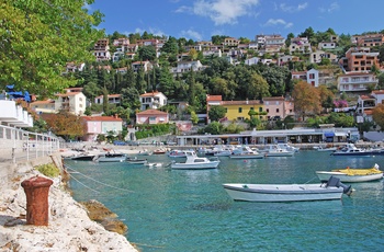 Havnen i Rabac, Istrien i Kroatien