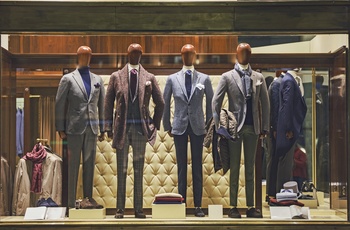 Elegant og dyr modebutik med herretøj, Italien