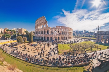 Udsigt ud over Colosseum i Rom
