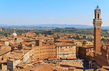 Siena og Piazza Il Palio, Toscana