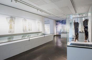 Udstillingsrum, Ismumien Ötzi på Arkæologimuseet i Bolzano, Sydtyrol, Italien © South Tyrol Museum of Archaeology - www.iceman.it