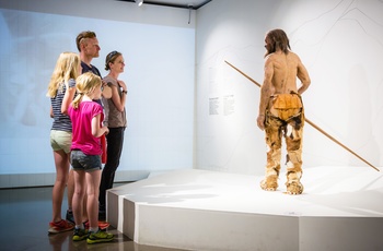 Udstillingsrum, Ismumien Ötzi på Arkæologimuseet i Bolzano, Sydtyrol, Italien © South Tyrol Museum of Archaeology - www.iceman.it