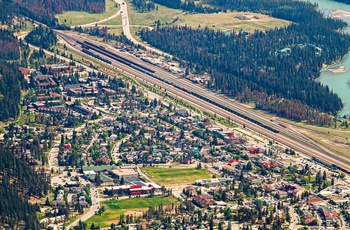 Udsigt til bjergbyen Jasper - Canada