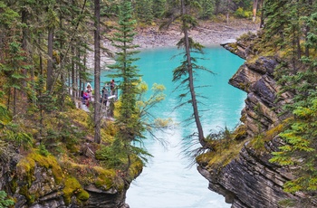 Maligne Canyon i Jasper National Park, Alberta i Canada