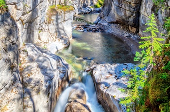 Maligne Canyon i Jasper National Park, Alberta i Canada