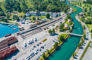 Jernbanestationen i Flåm, Norge