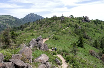 Vandrere i Jirisan National Park i Sydkorea
