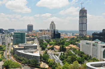 Sandton - en af Johannesburg mondæne forstæder, Sydafrika