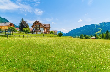 Landskab nær Weissensee i Kärnten