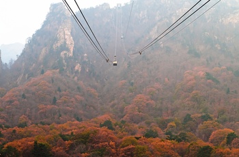 Kabelbane i Seoraksen National Park om efteråret - Sydkorea