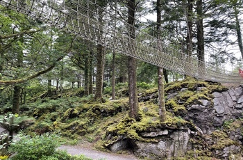 Kells Bay Gardens, Irland - hængebro over kløften