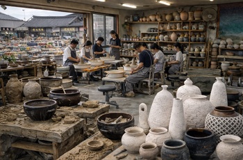 Keramikværksted i Icheon - Sydkorea - genereret af ChatGPT 10-03-2026