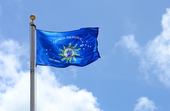 Flying Flag Of The Conch Republic, Key West i Florida