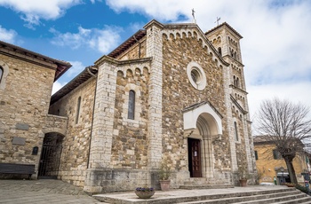 Kirken San Salvatore i Castellina in Chianti i Toscana - Italien