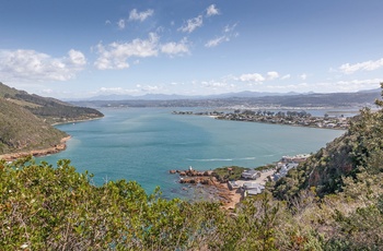 Udsigt over kystbyen Knysna i Sydafrika
