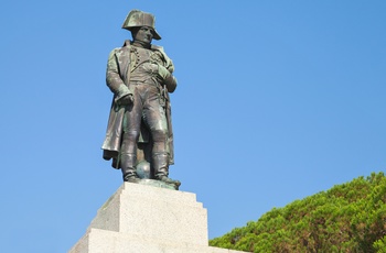 Statue af Napoleon i hans fødeby Ajaccio på Korsika, Frankrig