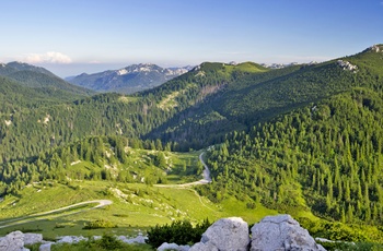 Udsigt ud over Sjeverni Velebit nationalpark, Kroatien