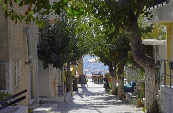 Hyggelig stemning i kystbyen Myrtos i det sydøstlige Kreta