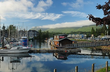 Havnen i kystbyen Ucluelet på Vancouver Island - Canada