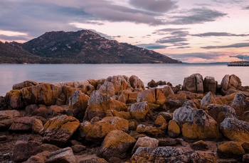 Kystlandskab i Freycinet National Park på Tasmanien