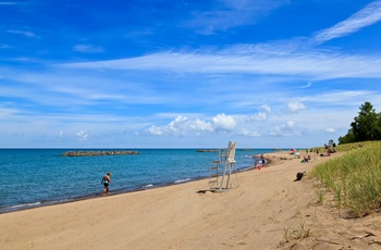 Strand i Presque Isle State Park, Lake Erie i Pennsylvania