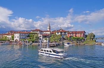 Lake Maggiore og øen Isola dei Pescatori - Norditalien