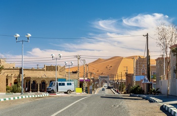 Landsbyen Merzouga ved ørkenområdet Erg Chebbi - Marokko