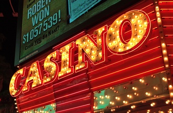 Casino neonskilt i Las Vegas, USA