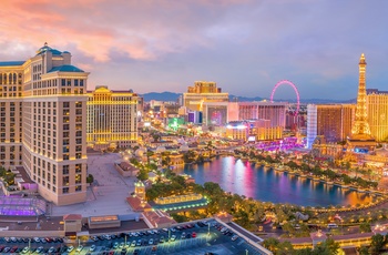 Las Vegas og The Strip om aftenen, USA