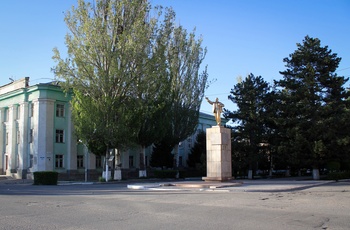 Lenin-statuen i Karakol - Kirgisistan
