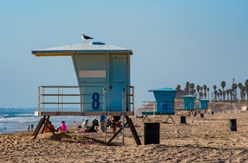 Lifegard huse på Huntington Beach