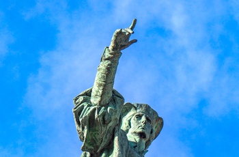 Statue af Columbus i Rapallo