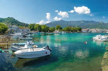 Byen Limenas Thasos på øen Thassos - Grækenland