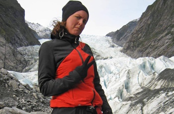 Line på Franz Josef Glacier i New Zealand - Rejsespecialist i Vejle