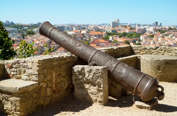 En af de gamle kanoner i Castelo de Sao Jorge, Lissabon