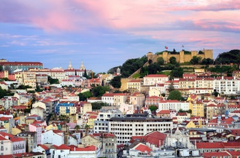 Castelo de Sao Jorge om aftenen, Lissabon