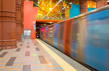 Kunst på metrostation i Lissabon