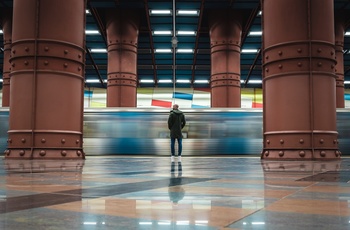 Kunst på metrostation i Lissabon