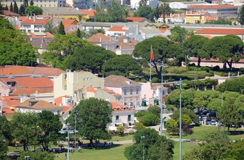 Udsigt mod Palácio de Belém i Lissabon