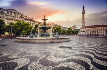 Rossio-pladsen i Lissabon