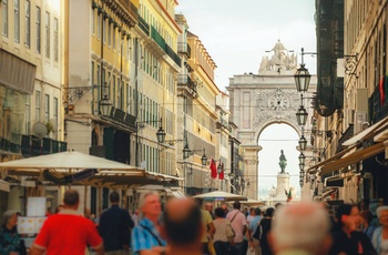 Shoppinggaden Rua Augusta i Lissabon