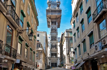 Santa Justa Lift i Lissabon, Portugal