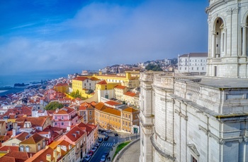 Udsigt fra Kirken Igreja de Santa Engracia i Lissabon