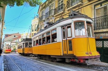Gul sporvogn i Lissabon