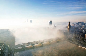 Udsigt til Themsen og Big Ben fra London Eye, England