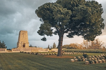 Lone Pine krigskirkegården fra Første Verdenskrig på Gallipoli-halvøen i Tyrkiet
