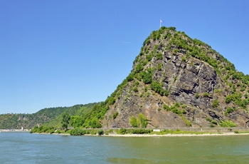 Loreley / Lorelei, en stor klippe ved floden Rhinen, Tyskland