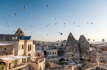 Luftballoner over Göreme i Kappadokien - Tyrkiet