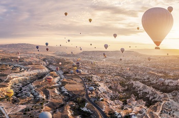 Luftballoner over Göreme i Kappadokien - Tyrkiet