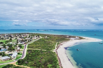 Luftfoto af Cervantes i Western Australia